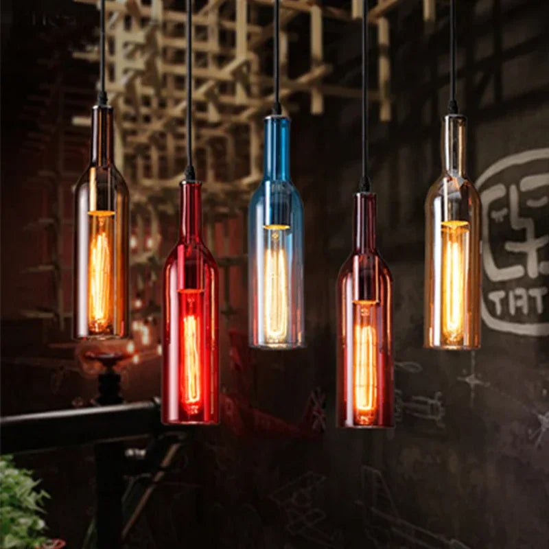 Modern nordic creative beer bottle chandelier - vue 4 sur 13