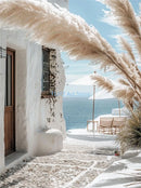 Modern landscape poster Greece Santorini wall decor