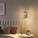 Vintage striped glass pendant light for restaurant