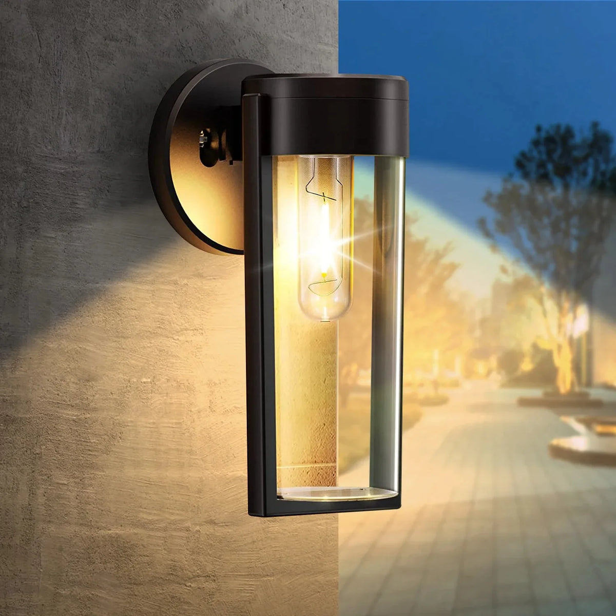 Waterproof solar garden lamp with motion sensor
