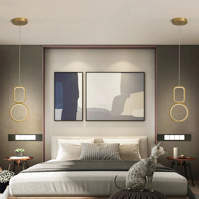 Modern LED pendant light for decorative indoor lighting - vue 6 sur 10
