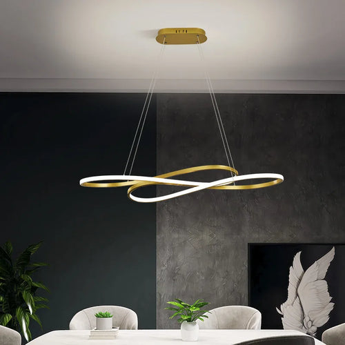 Modern LED ceiling light with remote control for indoor lighting - vue 2 sur 10