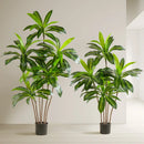 Artificial potted tree green interior decor Brazilian wood
