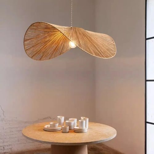 Handmade Japanese wabisabi decorative pendant light - vue 3 sur 10