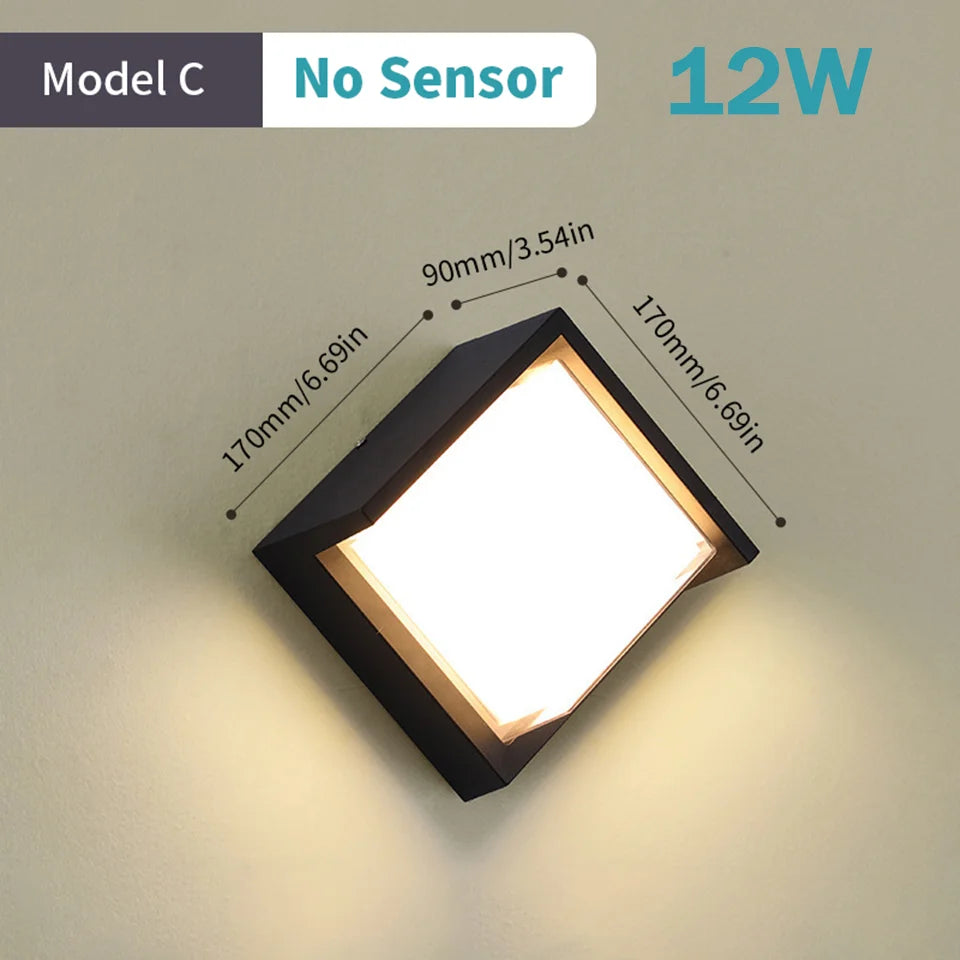 Outdoor LED wall light with automatic motion sensor - vue 20 sur 20
