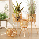 Decorative and practical woven rattan plant and flower pot