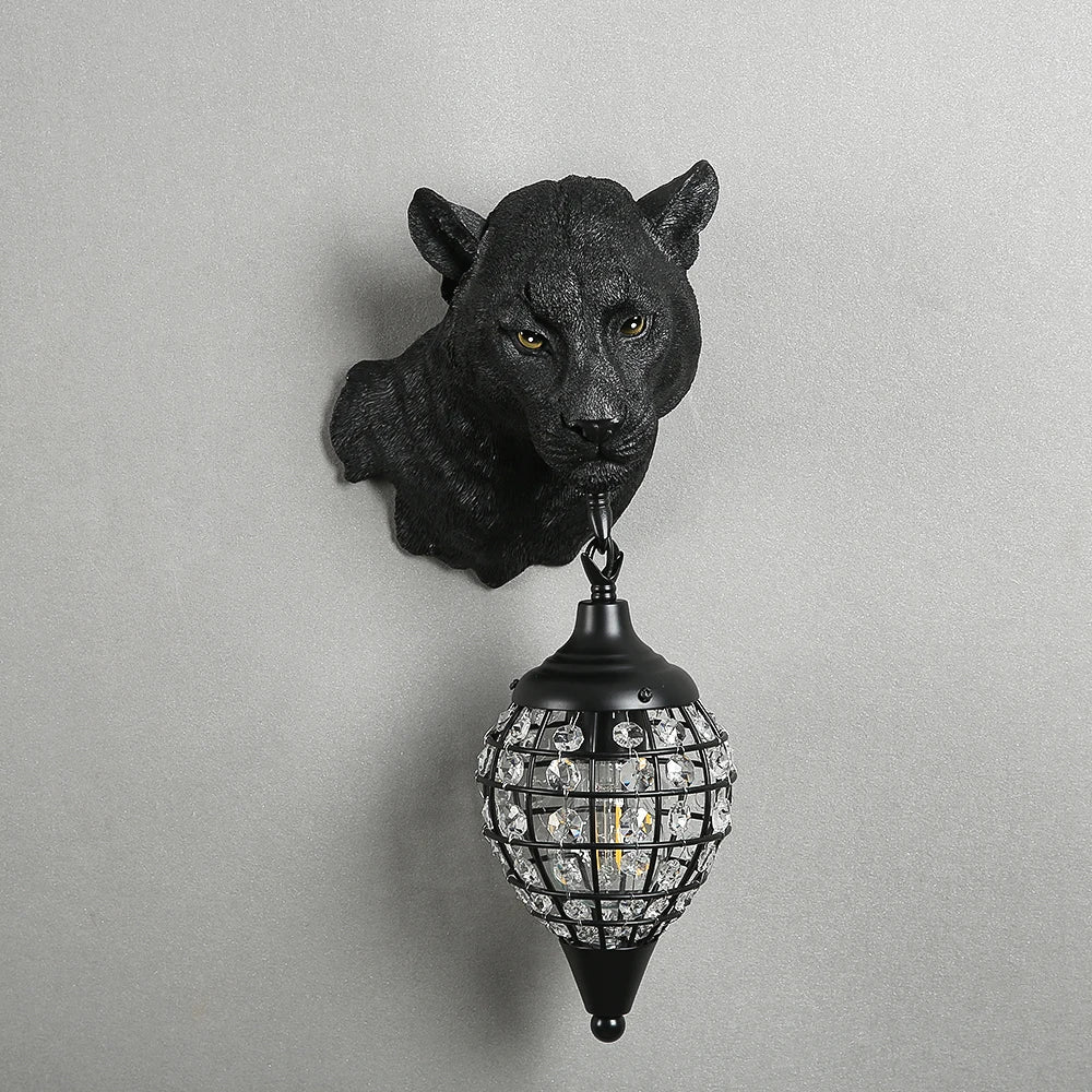 Resin leopard wall light - vue 5 sur 7