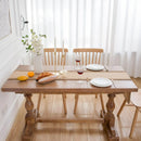 Rustic beige macramé table runner, bohemian style
