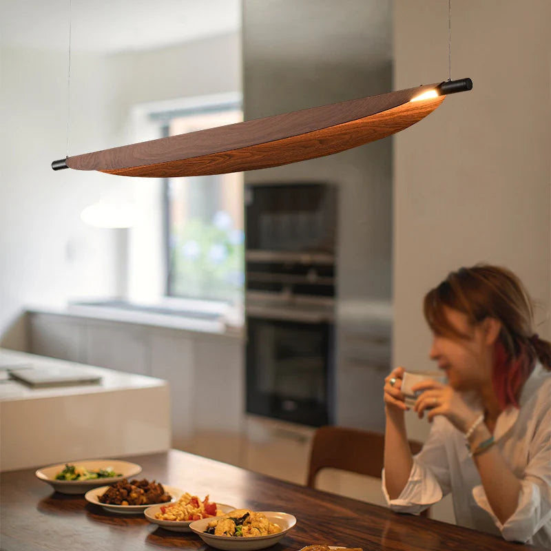 Japanese retro style leaf chandelier for dining room
