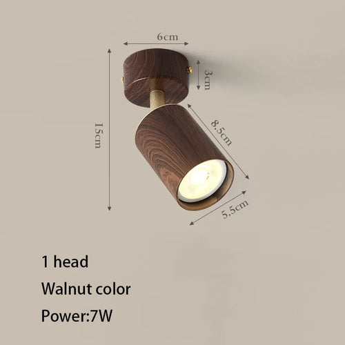 Surface mounted LED spotlight with replaceable bulb and adjustable heads - vue 9 sur 8