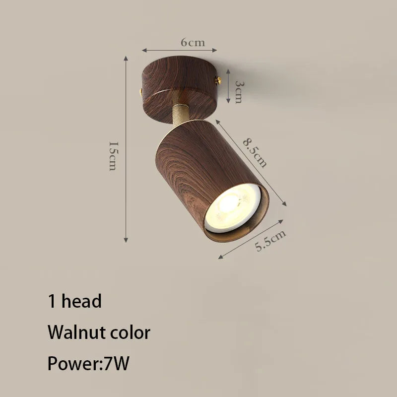 Surface mounted LED spotlight with replaceable bulb and adjustable heads - vue 8 sur 8