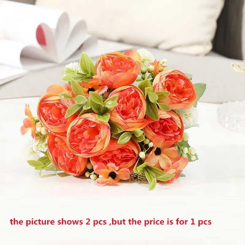 Artificial peony bouquet for weddings and festive decor - vue 10 sur 12