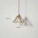 Nordic glass LED pendant light with gold body