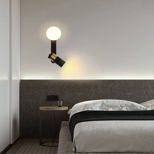 Modern minimalist nordic style rotating LED wall light - vue 7 sur 7