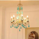 Modern art deco water drop chandelier in crystal and glass