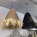 Retro rattan pendant light wabi sabi style for interior decoration