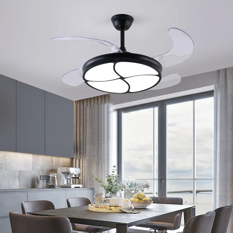 plafonnier led intelligent à pales rétractables design moderne - vue 8 sur 19