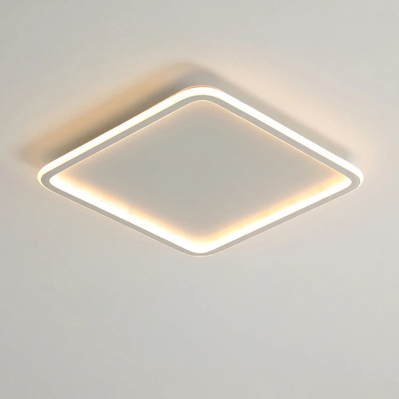 Ultra slim modern design square panel ceiling light for interiors