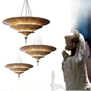 Modern cone pendant light with sheepskin paper shade