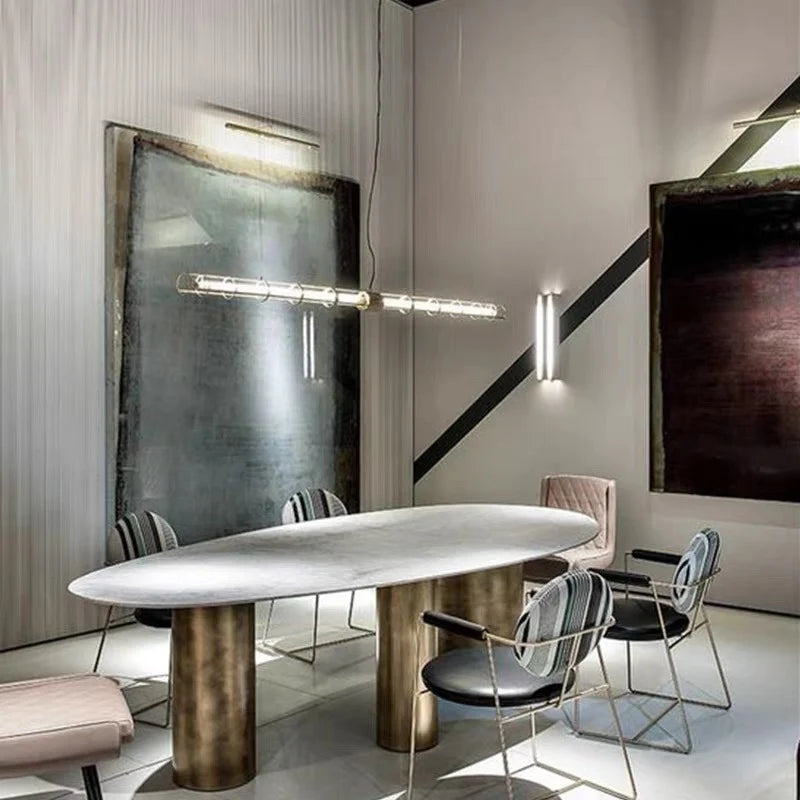 Modern glass pendant light for bar, restaurant, café and office minimalist style - vue 3 sur 7