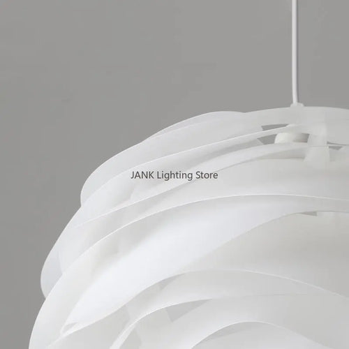 Danish design white rose acrylic romantic petal chandelier - vue 7 sur 8