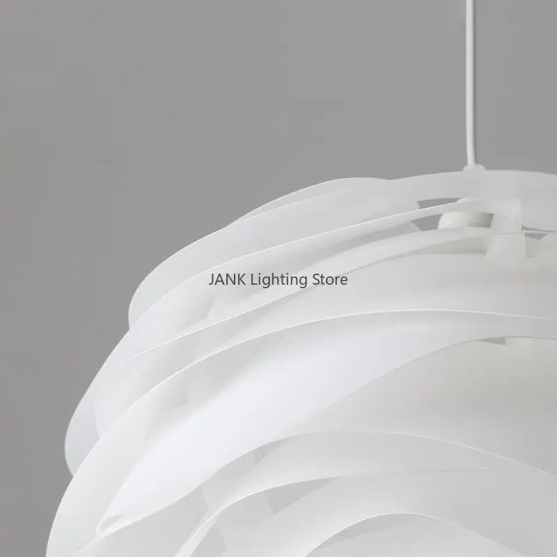 Danish design white rose acrylic romantic petal chandelier - vue 6 sur 8
