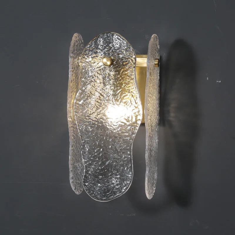 Modern gold glass wall light for interior decoration