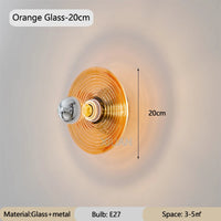 Wavy glass wall light for hallway, entrance and staircase