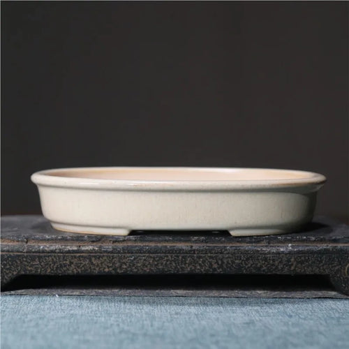 round sand flower pot for retro bonsai and succulents - vue 3 sur 19