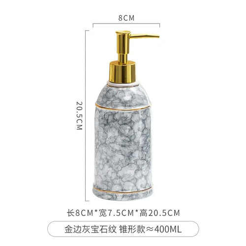 ceramic soap dispenser for shower gel and disinfectant - vue 12 sur 30