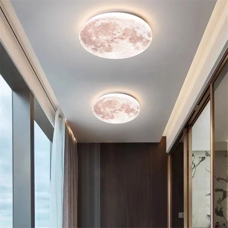 Romantic creative moon LED ceiling light for children - vue 5 sur 10