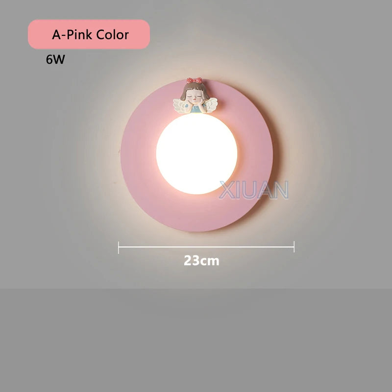 Princess round wireless wall light battery operated