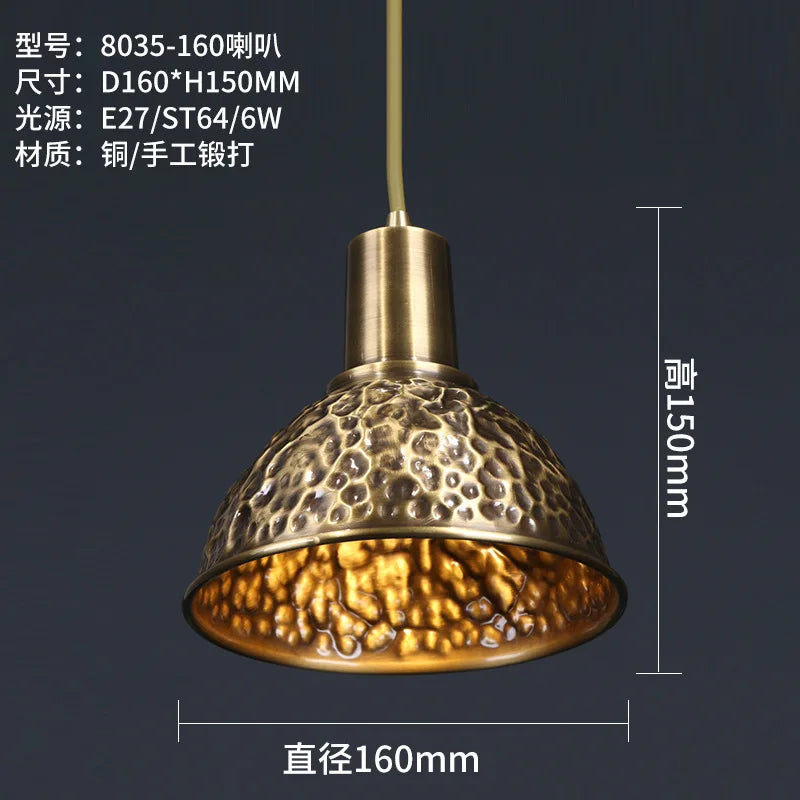 Chinese decorative copper chandelier for a zen atmosphere - vue 14 sur 14