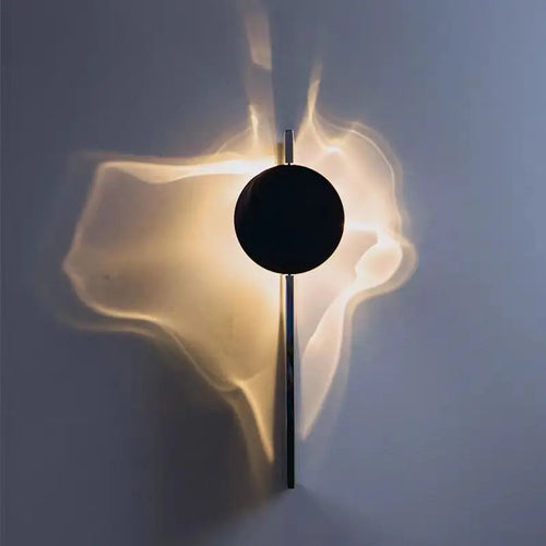 Chrome stainless steel LED wall light with science fiction style