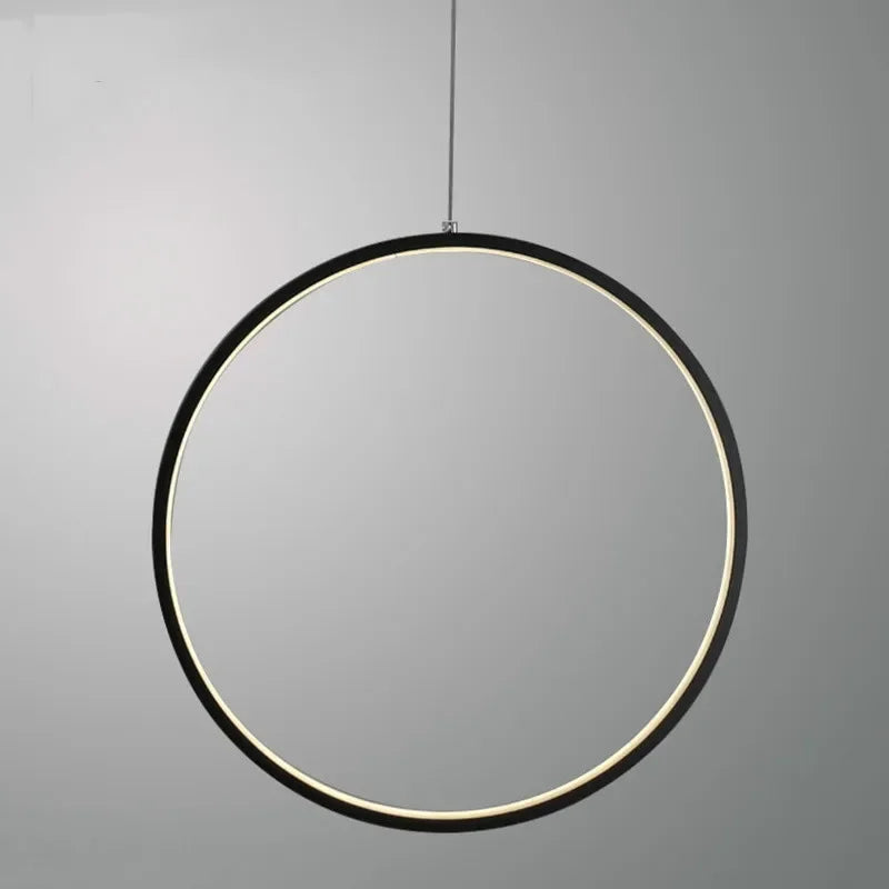 Minimalist circular pendant chandelier for modern interiors