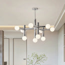 Artistic design chrome chandelier for indoor lighting