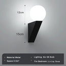 Modern glass indoor wall light with LED lighting