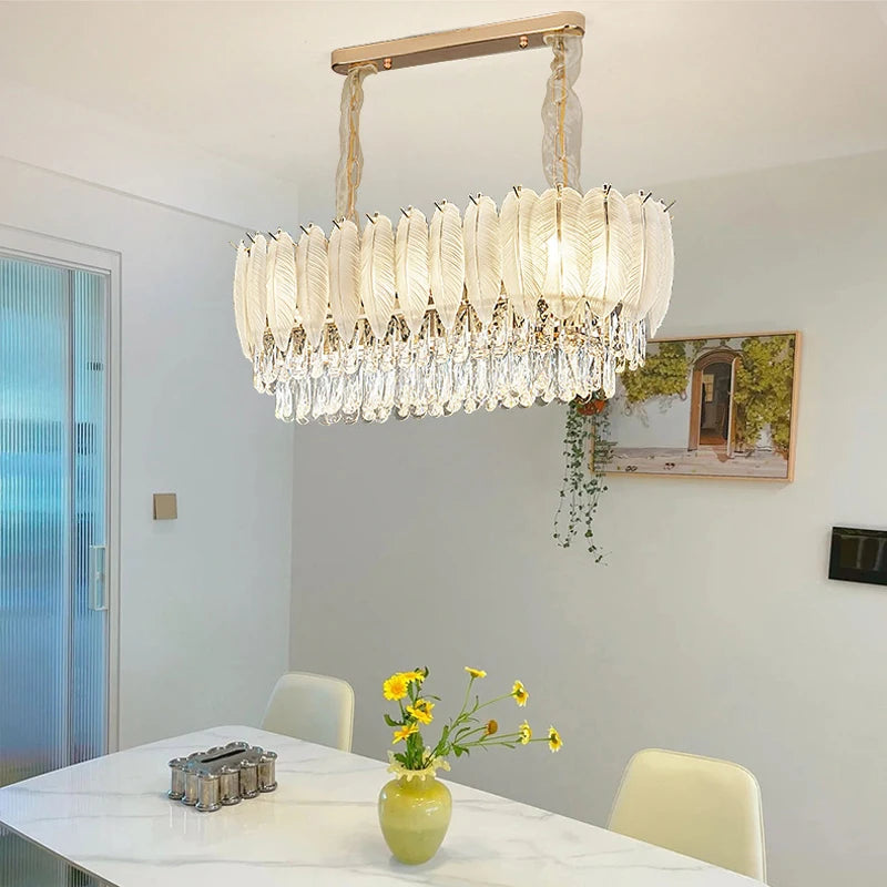 Modern crystal ceiling light for elegant interior décor