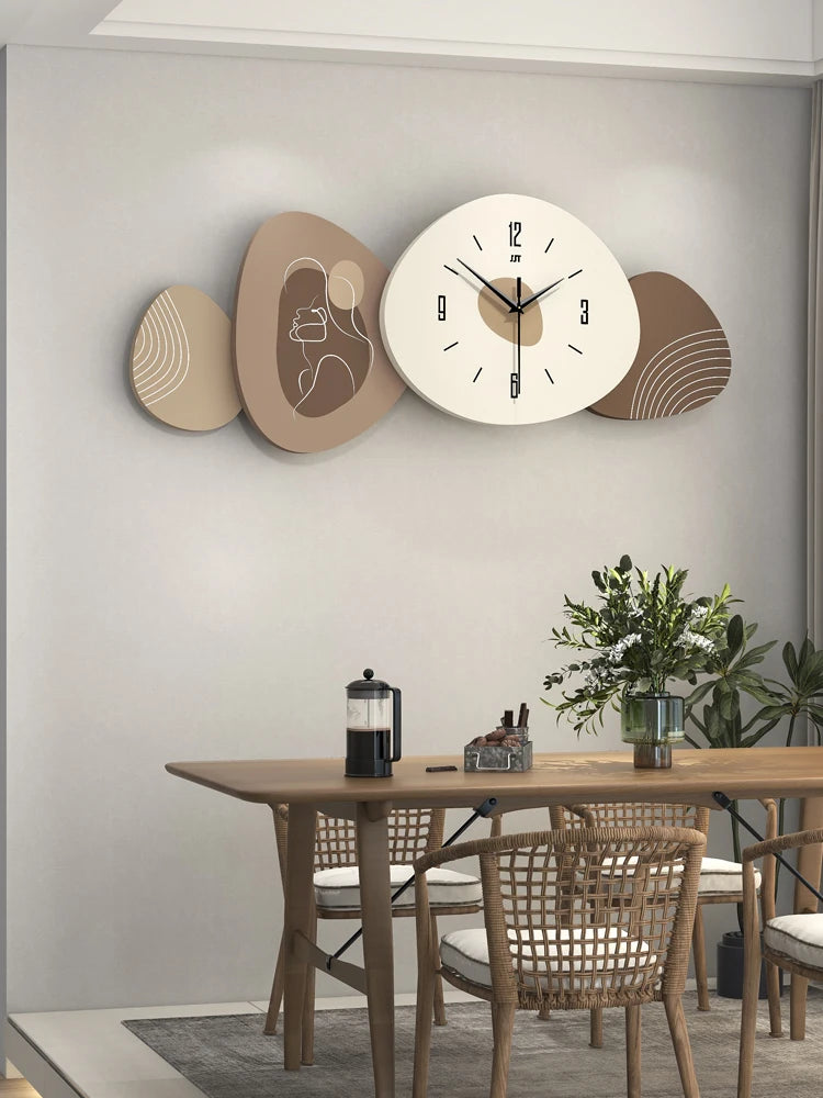 Modern Minimalist Wall Decor, Sofa Background Hanging Watch, Large Creative Wall Clock, 3D Wall Pendant, Home Decoration, 80cm - vue 4 sur 6