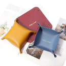 Leather storage box for desk and accessories