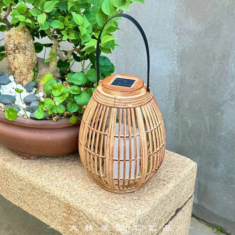 Hanging solar lanterns for outdoor and garden lighting
