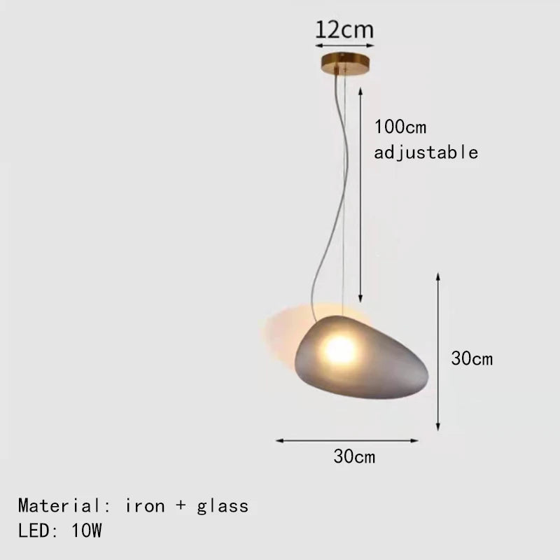 Modern glass LED pendant light with adjustable cable for indoor decor - vue 20 sur 28