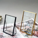 Antique style transparent glass photo frame for home decor