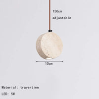 Contemporary natural stone pendant light for modern interiors