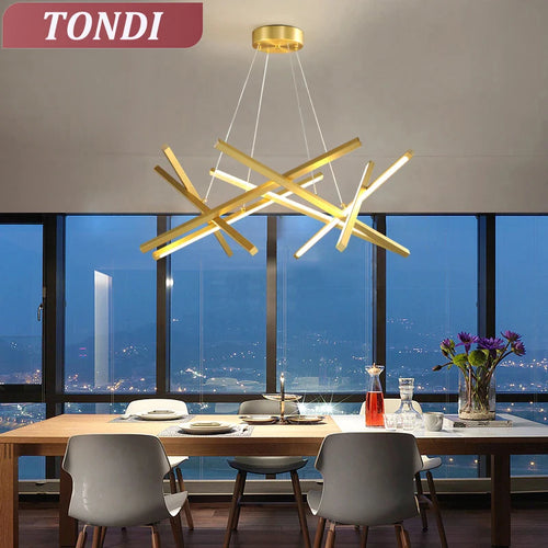Lustre LED nordique adapté au salon