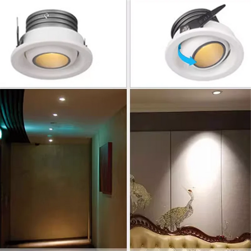 Mini integrated anti-glare LED dimmable cob ceiling spotlight for home - vue 7 sur 8
