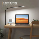 Foldable LED clip desk lamp with eye protection, 3 modes and 10 brightness levels