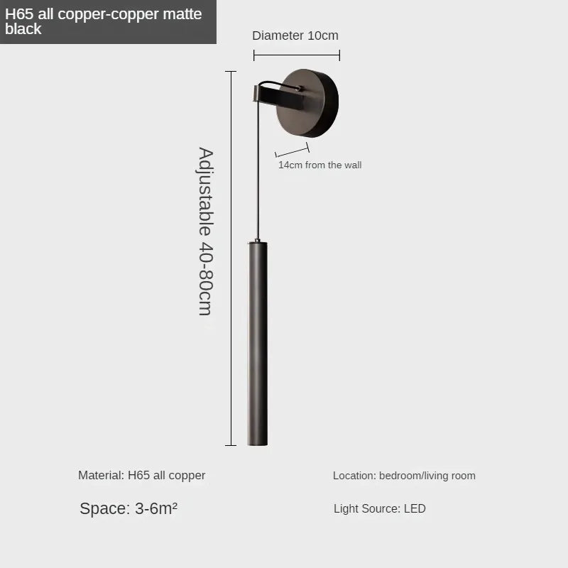 Modern minimalist copper wall light with creative design
