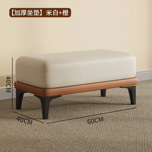 Nordic modern velvet stool unique and space-saving pouf - vue 11 sur 24