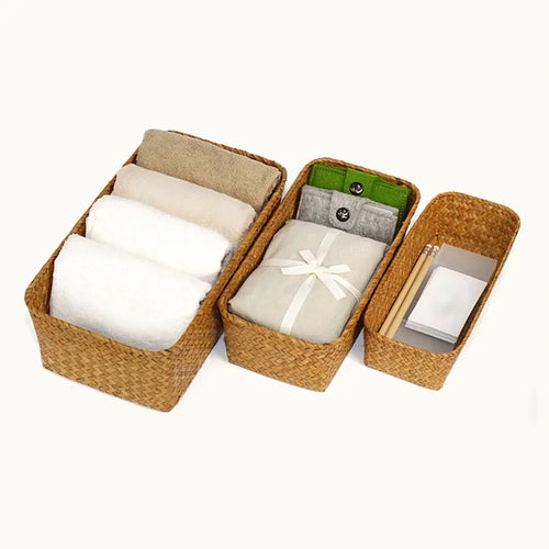 woven wicker storage basket for the kitchen - vue 4 sur 12
